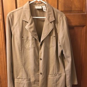 Liz Claiborne Spring Weight Khaki Jacket XL